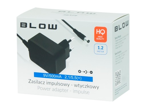 NAPÁJACÍ ZDROJ NABÍJAČKA 9V PRE MONITOROVANIE 500mA 2,1/5,5