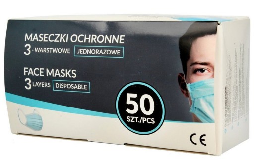 50x 3-vrstvová ochranná lekárska maska