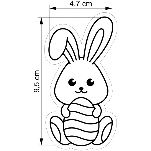 VEĽKONOČNÁ forma Vykrajovačka na VEĽKONOČNÉ Zajačik 9,5 cm