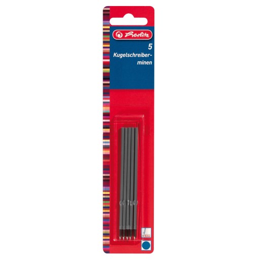 Herlitz X-20 náplň do pera, 5 ks, modrá