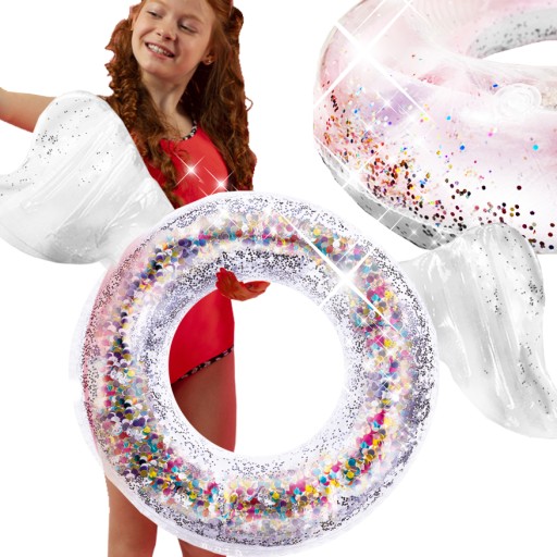 PLAVECKÝ veľký nafukovací matrac GLITTER vodný