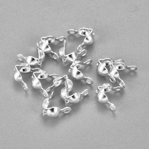 Nerezová oceľ Strieborné svorky Hroty objímky Držiaky 7,5x4x3,5mm 25ks