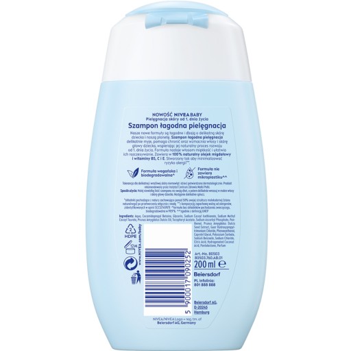 NIVEA BABY ŠAMPÓN PRE DETI JEMNÁ STAROSTLIVOSŤ od 1. dňa života