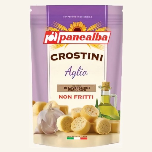 Panealba - Crostini Mini chlebové krutóny s cesnakom 100g
