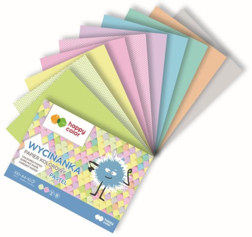 Pastelový farebný papier Happy Color A4 10k
