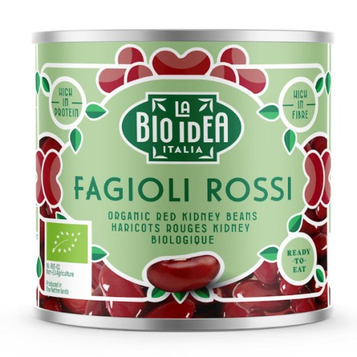 ČERVENÁ FAZUĽA OBLIČKA BIO 200 g (120 g) (plechovka) - LA BIO IDEA