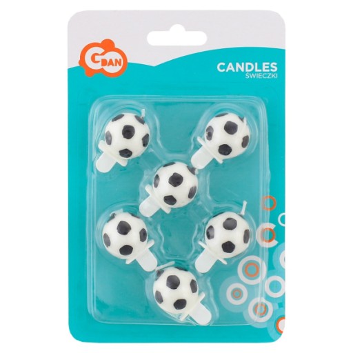 okrúhle NARODENINOVÉ SVIEČKY na tortu Futbal 6s