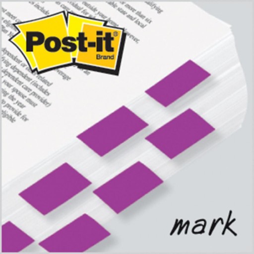 Post-it indexovacie jazýčky fialové 25x43mm