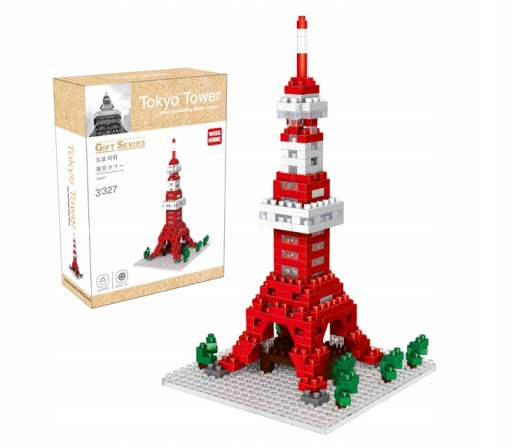 NAJMENŠIE BLOKY ARCHITEKTÚRA TOKYO TOWER MINI BUDOVA 281 EL