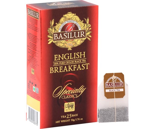 ANGLICKÝ čierny čaj Basilur English Breakfast TAŠKY čisté - 25x2 g