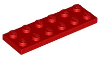 LEGO 3795 TANIER 2x6 červená NOVINKA (2g)
