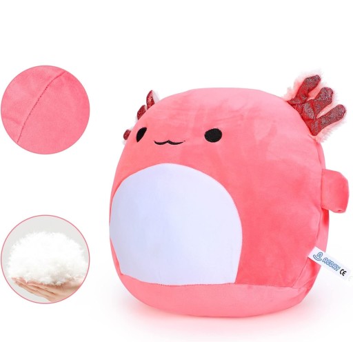 PLYŠOVÝ MASKOT PRE DETI axolotl kawaii 8 palcov ružový