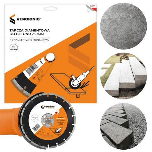 DIAMANTOVÝ KOTOUČ NA BETÓN 230x22,2mm DOBRÁ KVALITA