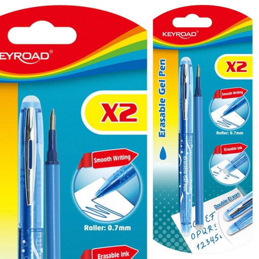 KEYROAD modré stierateľné pero + 1 náplň