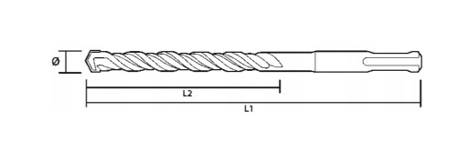 Vrták do betónu Graphite 57H406 SDS Plus 6x110mm