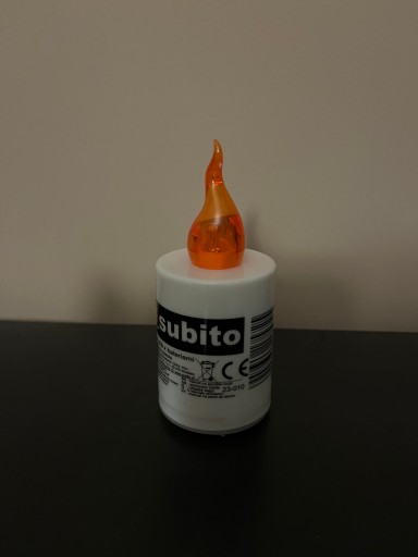 Sviečková elektrická vložka LED SUBITO S1 oranžová