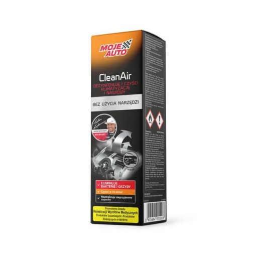 MY AUTO Clean Air Black 150 ml osviežuje vetracie otvory