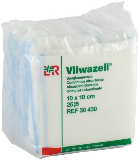 L&R - Vliwazell - 10 x 10 cm 25 ks. nesterilné