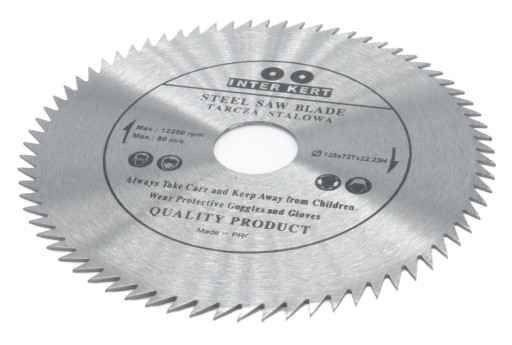 DISK NA DREVO BEZ VIDA 125mm x 22,2 x 72 zubov