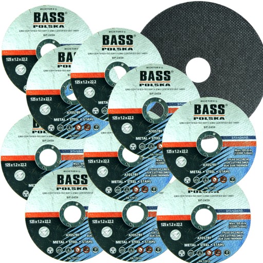 BASOVÝ POLŠTANÝ KOVOVÝ DISK 125x1,2x22,2mm 10 ks.