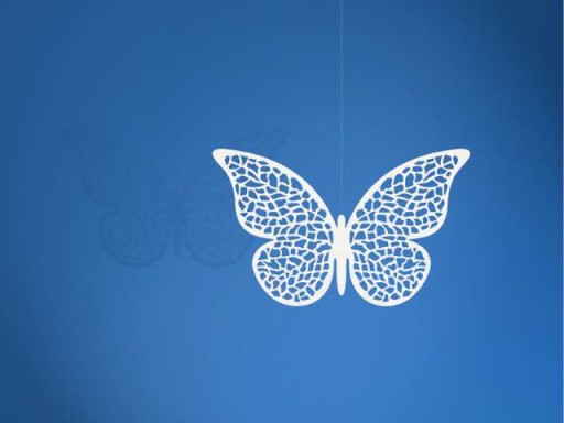Dekorácia na svadobný stôl Papier Butterflies PEARL x10