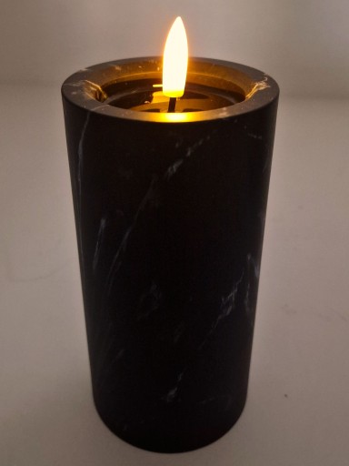 LED VLOŽKA SVIEČKY PRE SVIEČKY VLOŽKY SVIEČKY 15CM ČIERNA SVIEČKA NA BATÉRIU