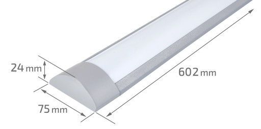TENKÝ POVRCHOVÝ LED PANEL 18W 0,6M 6000K SIVÁ STROPNÉ OSVETLENIE LAMPY
