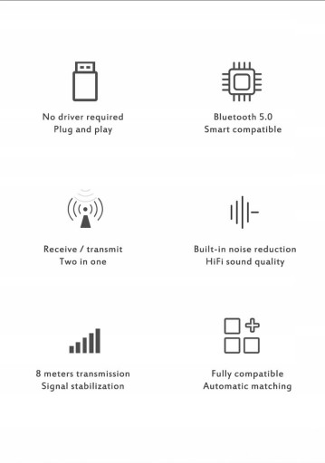 ADAPTÉR VYSIELAČA PRIJÍMAČ BLUETOOTH VYSIELAČ 5