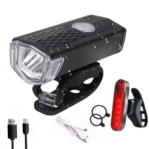 LED BIKE SVETLO PREDNÉ ZADNÉ USB SÚPRAVA NA BICYKEL