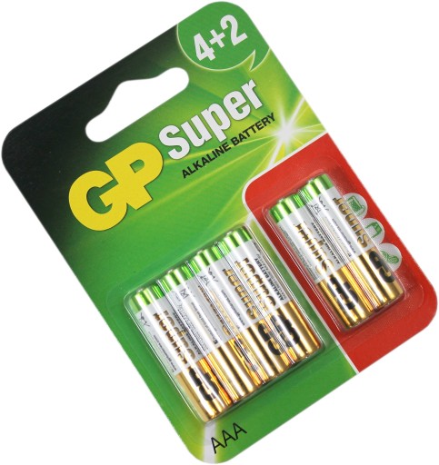 GP Super Alkaline LR3 AAA 1,5V 6bal
