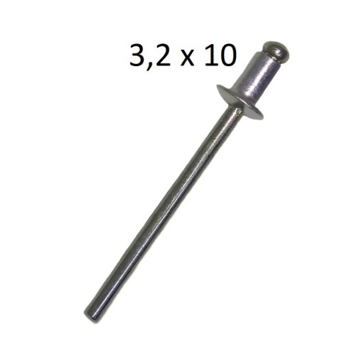 Trhacie nity 3,2x10 hliník - oceľ 100 ks.