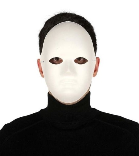 HALLOWEENSKÁ HALLOWEENSKÁ MASKA NA CELÚ TVÁR BIELA DUCHA
