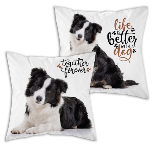BORDER COLLIE obliečka na vankúš z mikrovlákna 40x40 cm jasiek