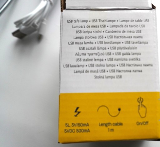 Stolná lampa, nočná lampa, stolná lampa USB 5 x LED