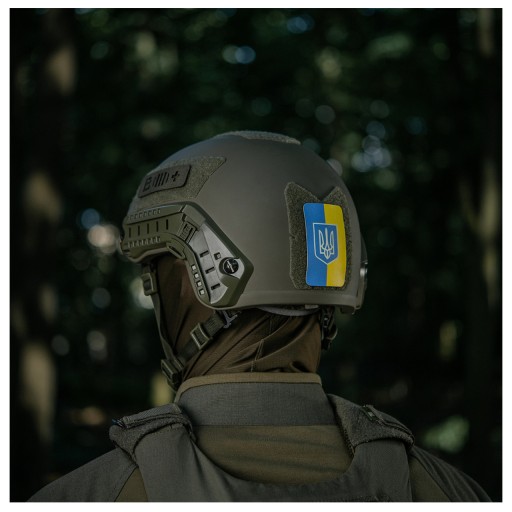 VELCRO NÁŠIVKA UKRAINE FLAG VERTIKÁLNY PLÁŠŤ M-TAC FLUORESCENT