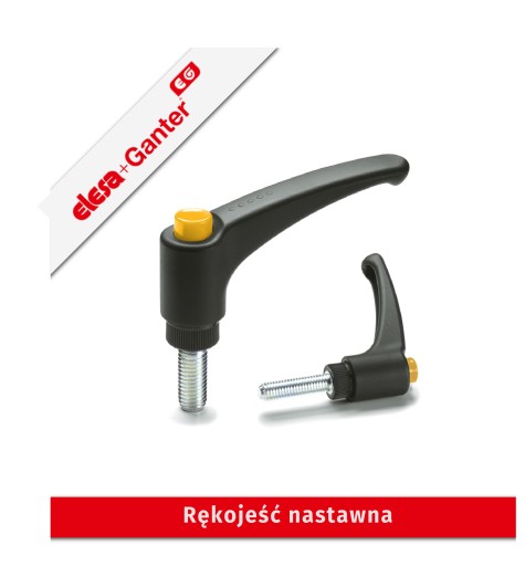 Nastaviteľná rukoväť ERX.78 p-M12x20-C4 - závitový čap vyrobený z pozinkovanej ocele