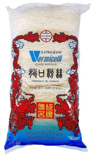 Vermicelli Longkou Mung Bean sójové rezance s hrachovým škrobom 500g