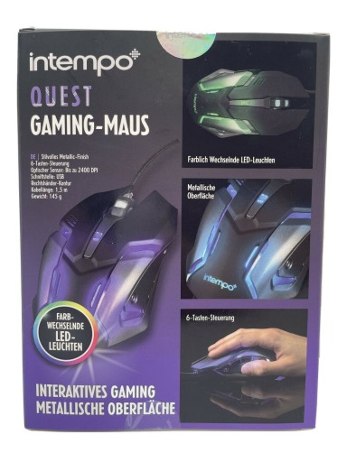HERNÁ MYŠ PRE HRÁČOV LED RGB 2400 dpi
