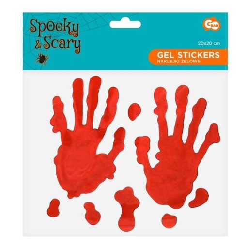 HALLOWEENSKÉ DEKORÁCIE STOPY KRVI RUKY KRVAČERVENÁ