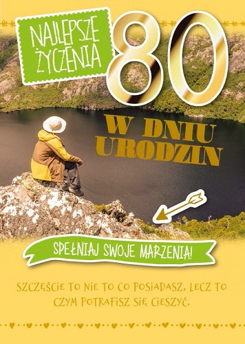 Blahoželanie k 80. narodeninám pre mužského starého otca GM659