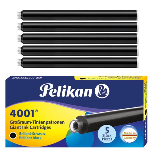 Atramentové náplne 4001 dlhé GTP/5 čierne PELIKAN