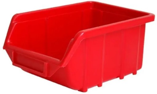 Plastová nádoba so zásuvkou 111x165x76mm červená Ecobox malý 35530C