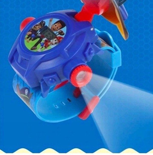 PAW PATROL RUBBLE LED 3D hodinky DIGITAL WATCH s projektorom