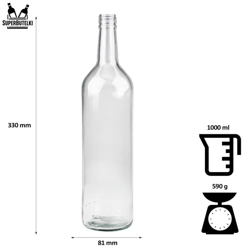 1l fľaša Monopol na vodku, mesiačik, tinktúry, šťavy, likér, whisky s uzáverom