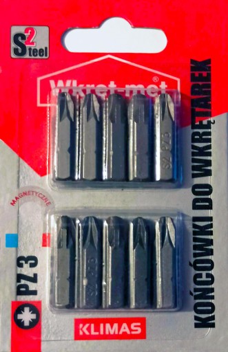 HROTY SKRUTKOVAČA BIT PZ3 25MM 10 KS kríž