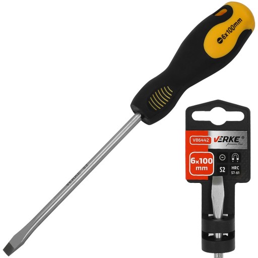 PLOCHÝ SKRUTKOVAČ SKRUTKOVAČ 6x100 mm S2 VERKE PREMIUM
