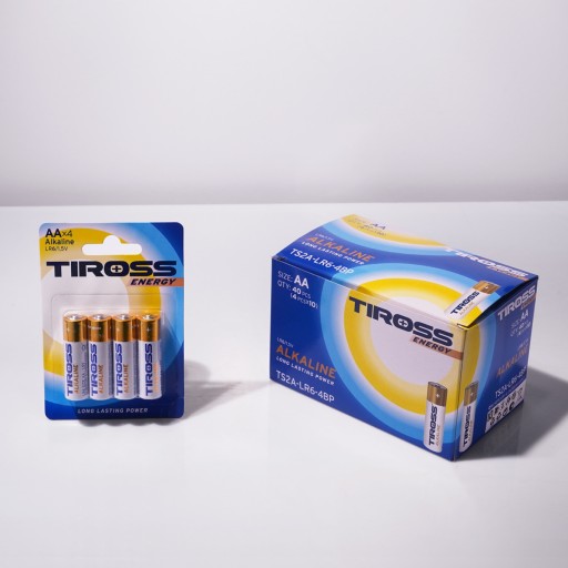 Alkalická batéria Tiross AA (R6) 4 ks