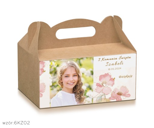 Remeselné krabičky na tortu s fotkou dieťaťa + personalizácia