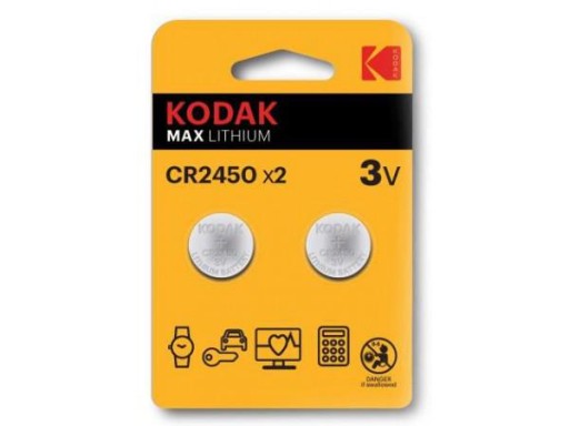 KODAK LÍTIOVÉ BATÉRIE MAX CR 2450 BLISTER X 2 KS. PASTILKY