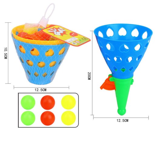 Arkádová hra catcher launcher 6x loptičky Hračka na chytanie loptičiek